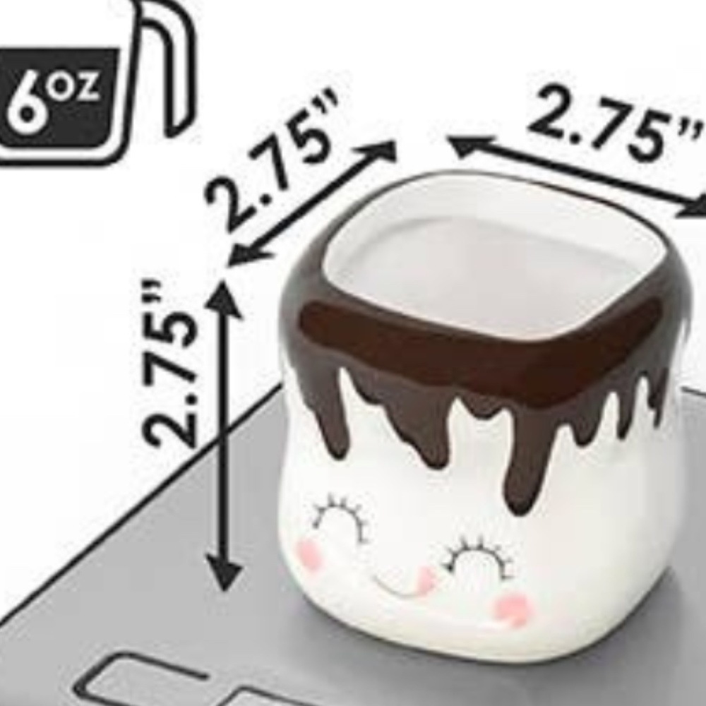 Marshmallow Shaped Hot Chocolate Mugs - Cute Emoji - Picture 4 of 4